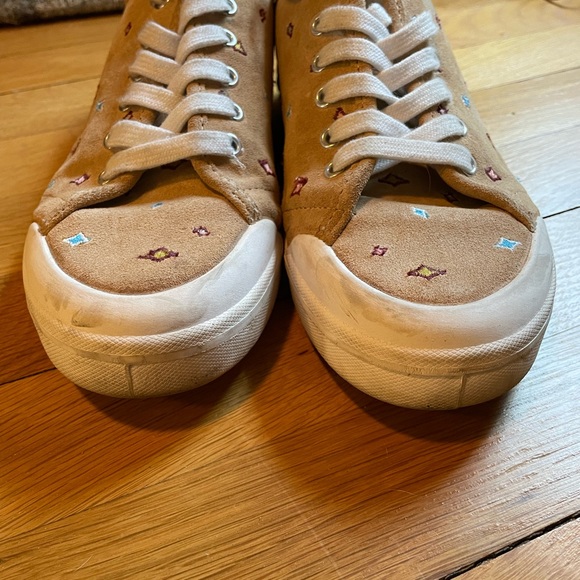 Rag & Bone Standard Issue Seude embroidered sneakers in Dune - Picture 3 of 6